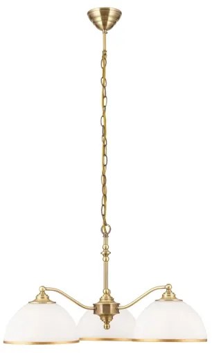 Orion LU 1838/3 - Csillár láncon OLD LAMP 3xE27/40W/230V fehér/réz