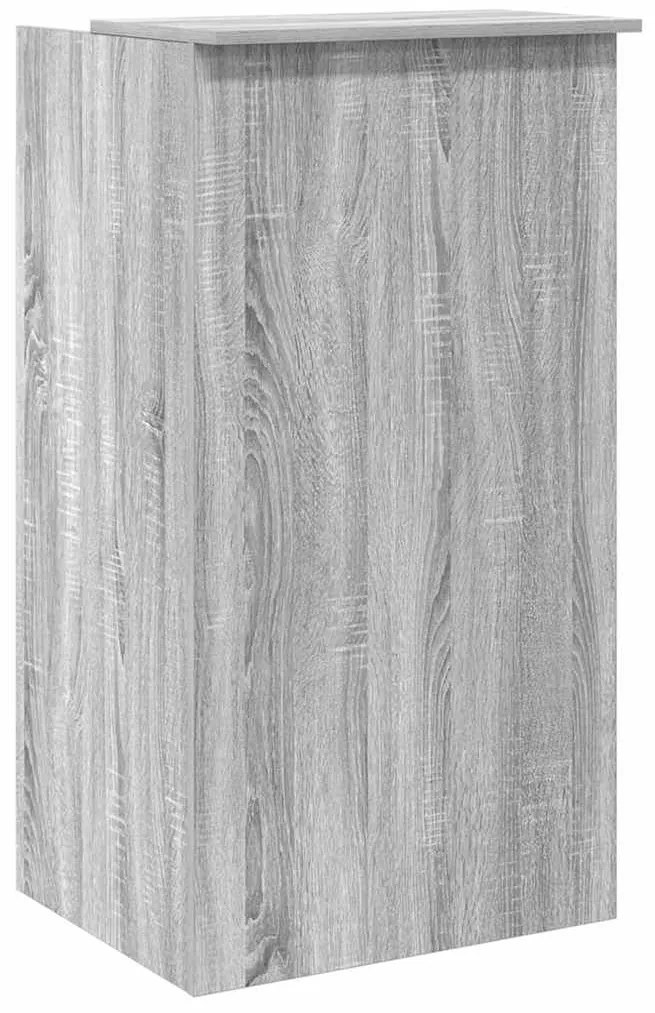 recepciós pult szürke sonoma 55x50x103,5 cm szerelt fa