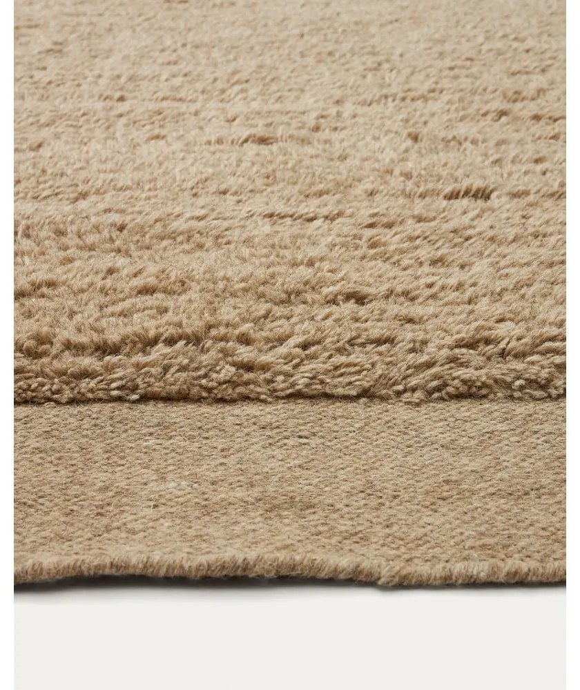 Bézs gyapjú szőnyeg 160x230 cm Marely – Kave Home