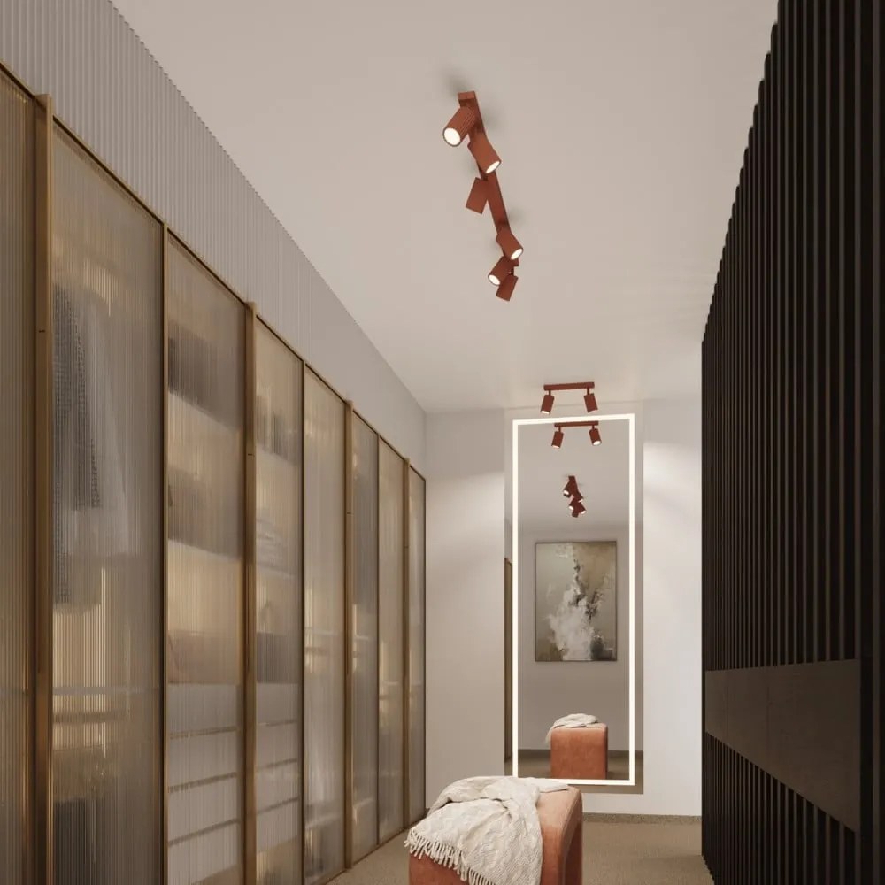 Téglavörös spotlámpa 6,5x30 cm Gleam – Sollux