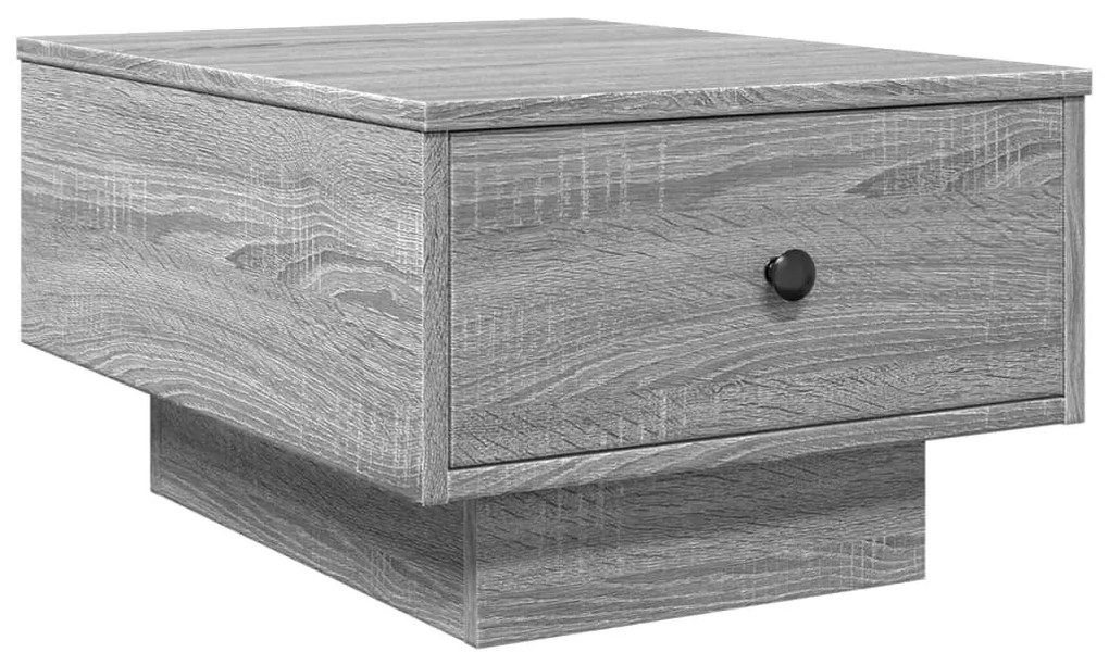 Szürke sonoma színű szerelt fa dohányzóasztal 60 x 45 x 31 cm
