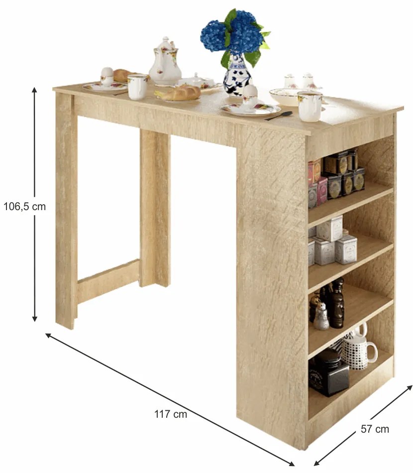 AUSTEN bárpult, sonoma tölgy