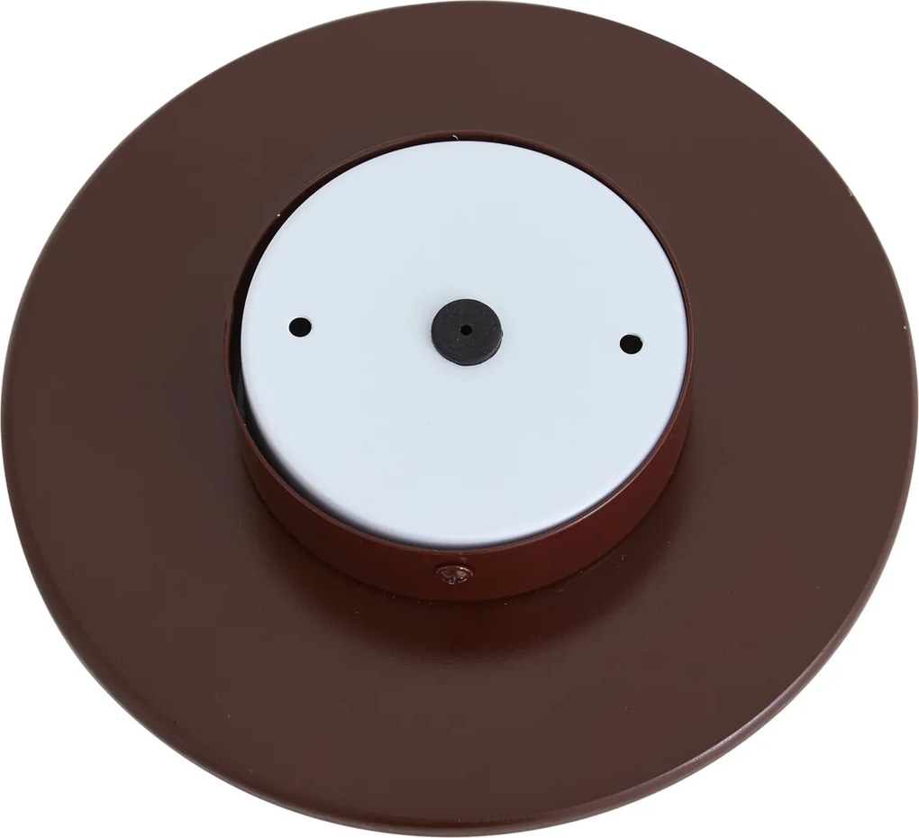 Retro fali lámpa barna opálüveggel, kerek 20 cm IP44 - Lila