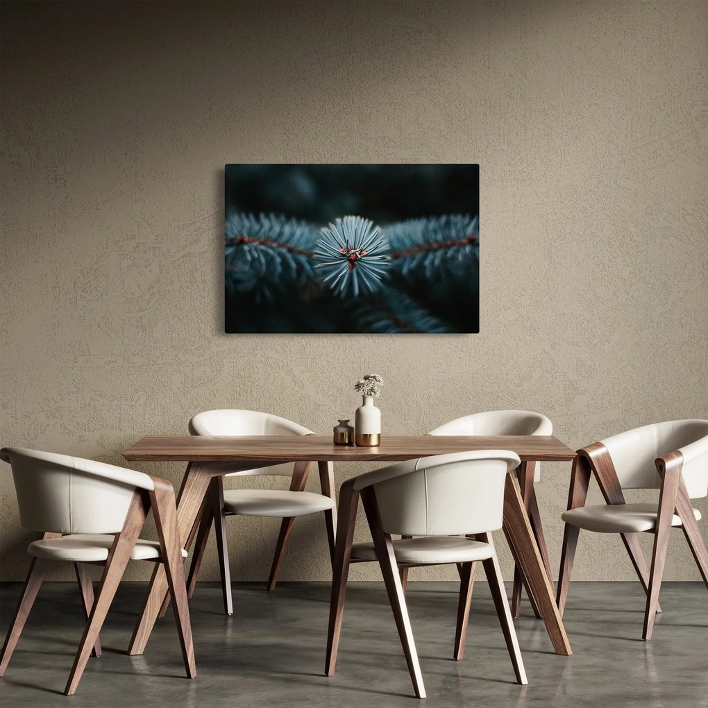 Egy tűlevelű fa gallyának képe (90x60 cm)