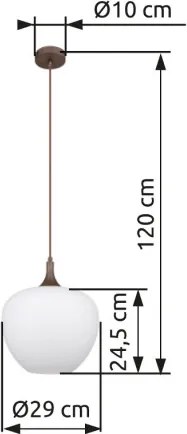 GLOBO 15548H1C MAXY Egyágú Függesztett Lámpa IP20
