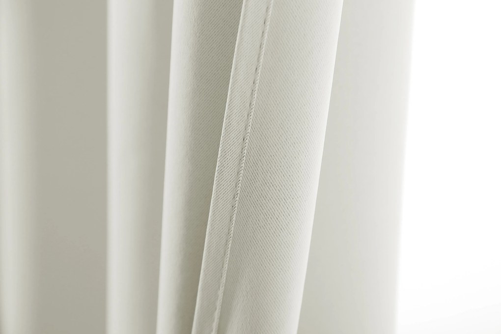 Fehér-krémszínű OXFORD függöny 140x270 cm Felfüggesztés: Hullámos sínszalag