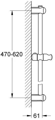 GROHE 27499000 - Zuhanyrúd EUPHORIA 600 mm fényes króm