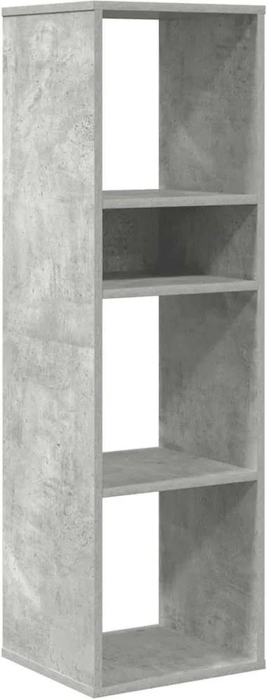 vidaXL könyvszekrény betonszürke 34x31x112 cm szerelt fa