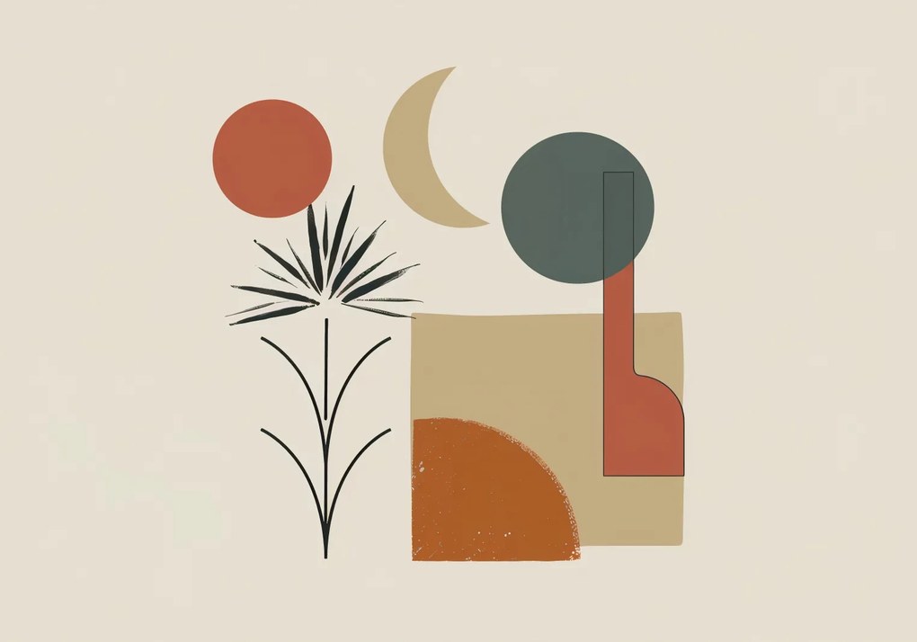 Poszter 100x70cm Nap, Hold és élet