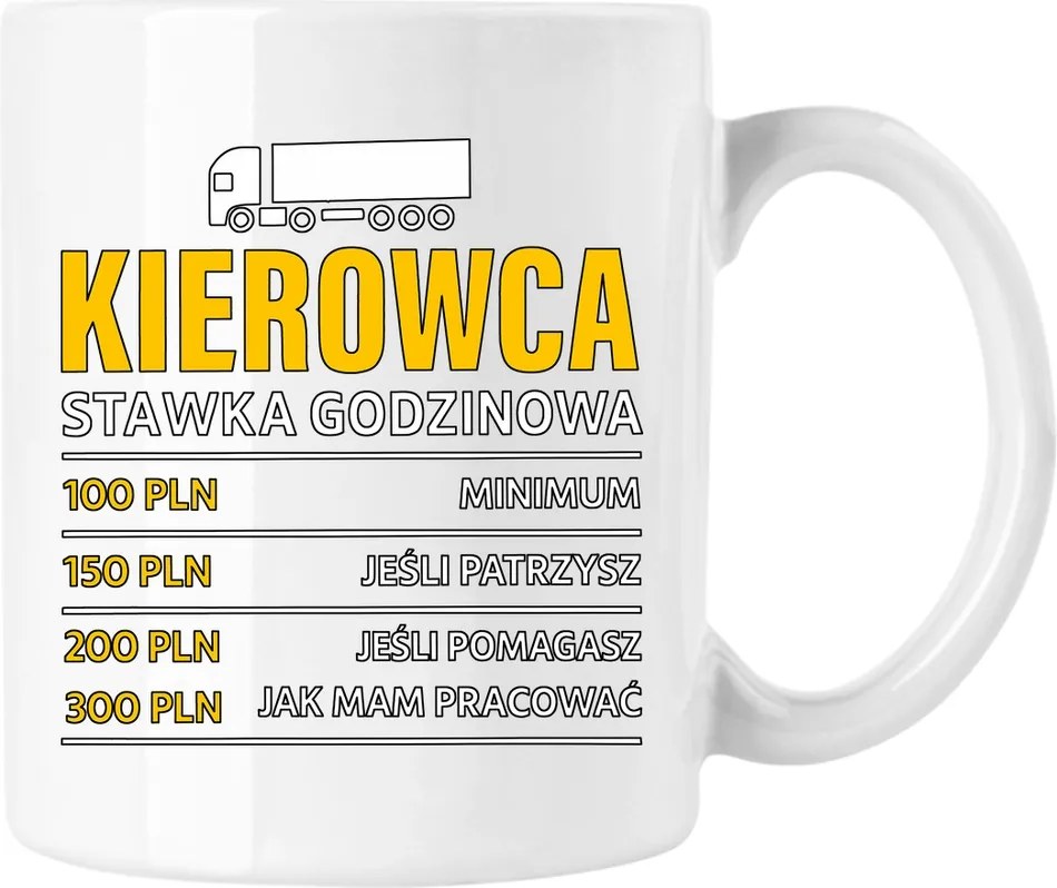 Teherautó sofőr bögre vicces fehér 330ml