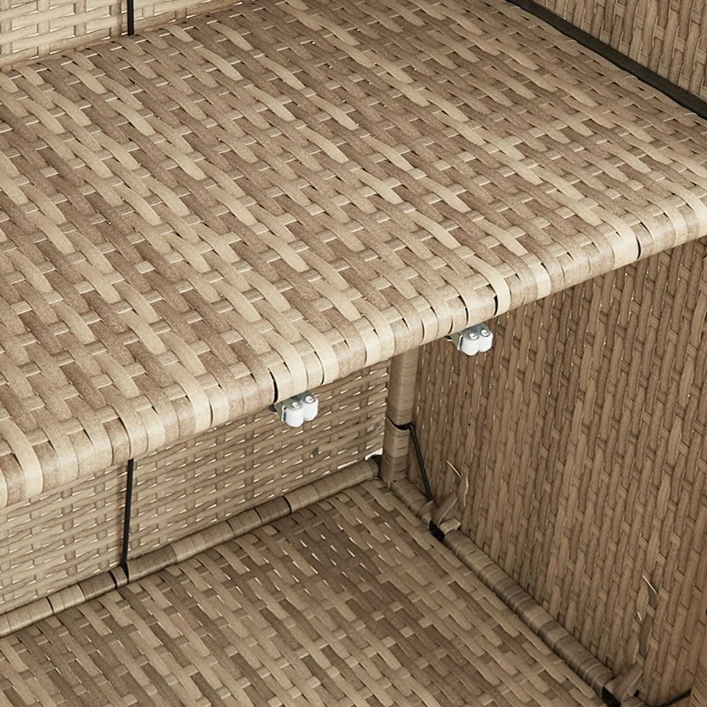 Tárolószekrény Bézs 100x36x102 cm Rattan