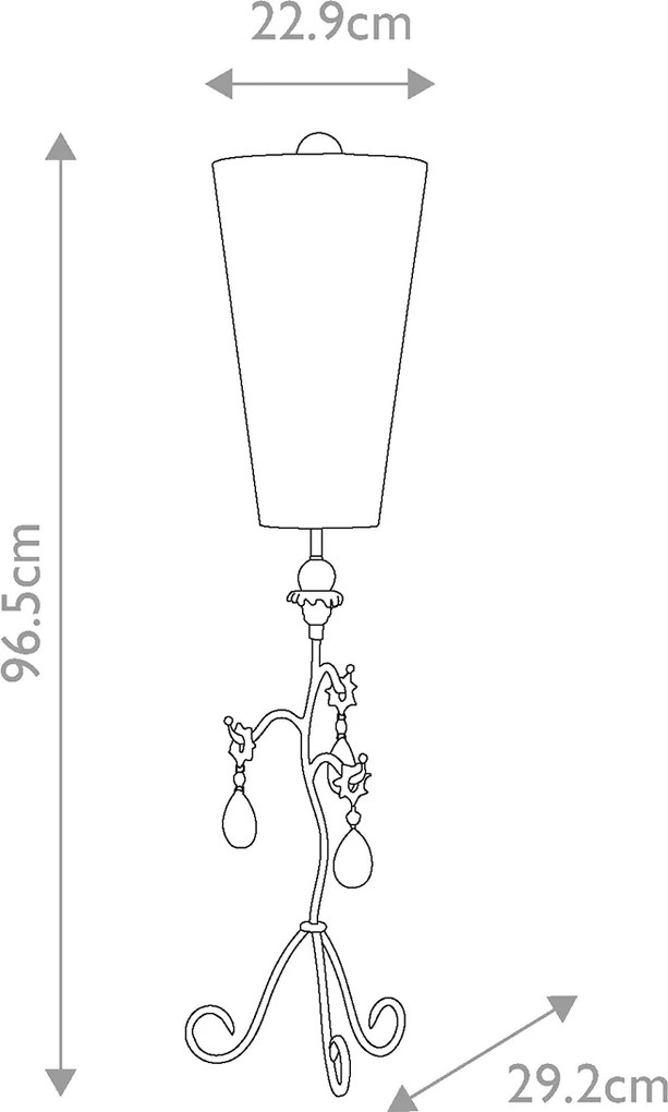 Flambeau klasszikus asztali lámpa tivoli silver patina ezüst elsfb-tivoli-tl-sv