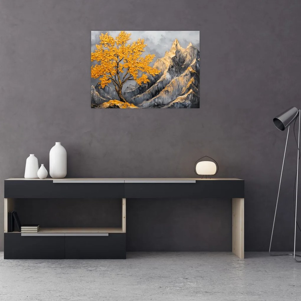 Kép – Arany fa a hegyekben (70x50 cm)