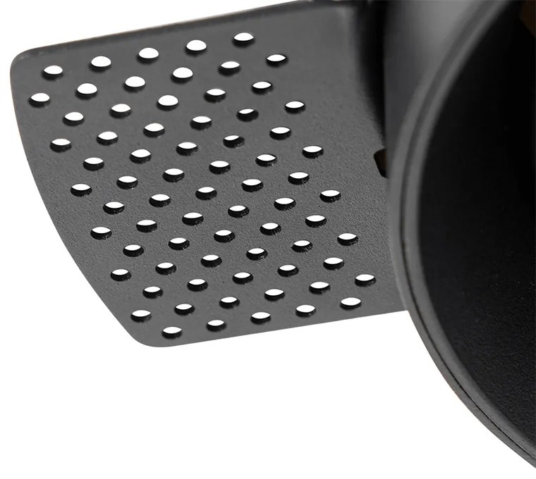 Modern beépíthető spotlámpa fekete GU10 AR111 kerek, keretelés nélküli - Oneon Honey