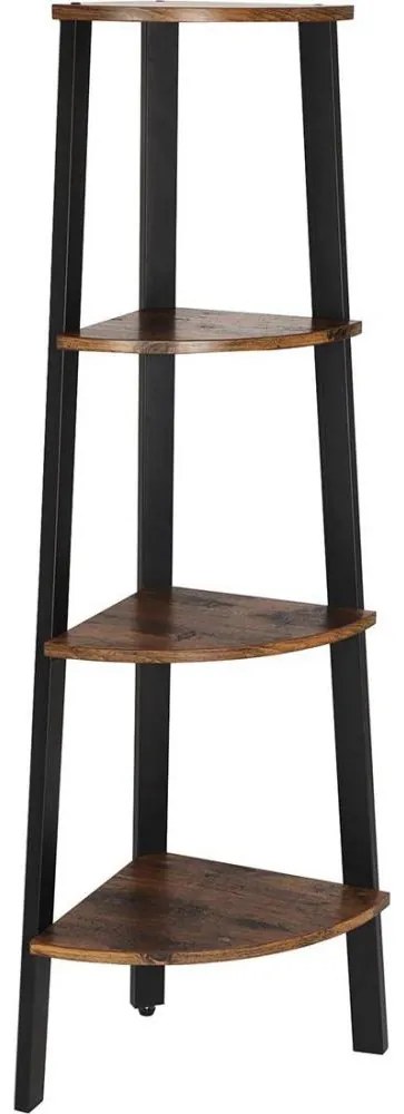 NAVARO könyvszekrény barna/fekete