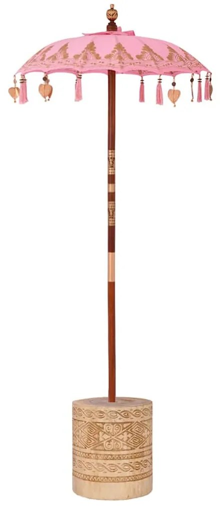Napernyő Alappal 250 cm Pamut, Fa