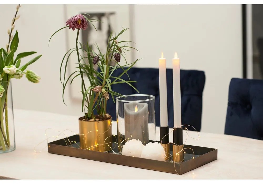 Elemmel működő LED gyertya szett 2 db-os (magasság 25 cm) Sara Crown – Sirius