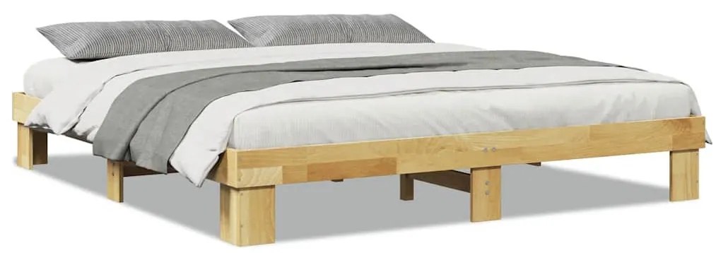 tömör tölgyfa ágykeret matrac nélkül 180 x 200 cm