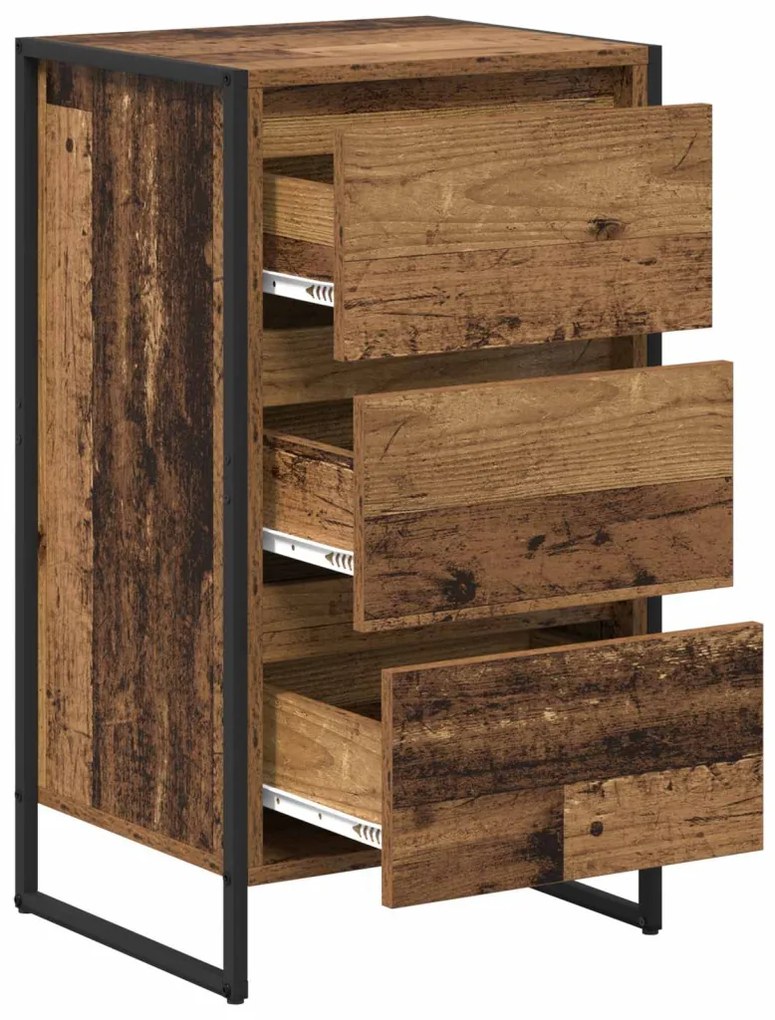 Széf fiókkal Öreg fa 42 x 36 x 75.5 cm Faanyag