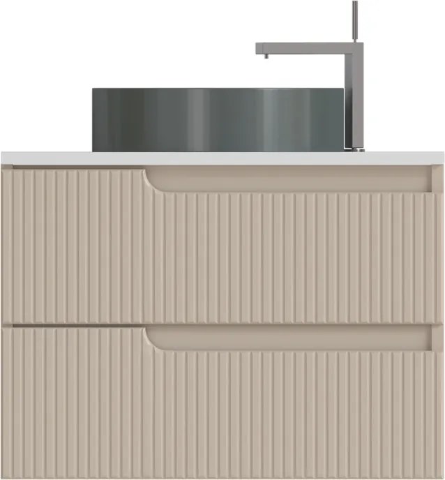 Piramida EURIDIKA fali fürdőszobabútor - mosdópult mosdó nélkül -2 fiókos - PINO BÉZS - 65 x 48 x 53 cm