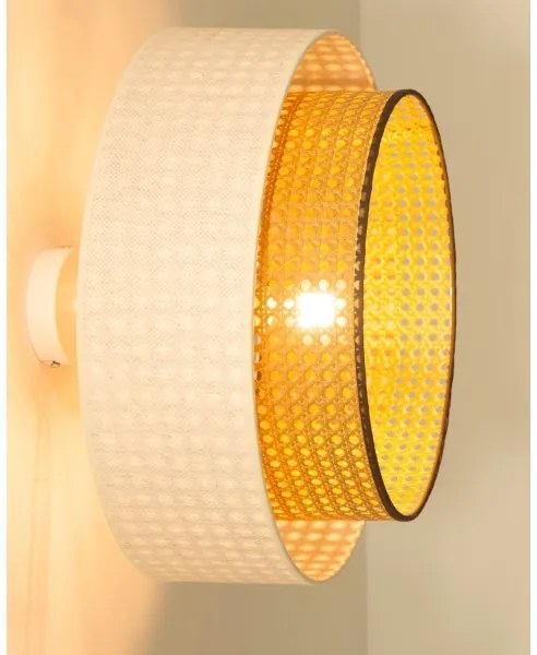 Felületre szerelhető csillár NATIA 1xE27/60W/230V fehér/barna