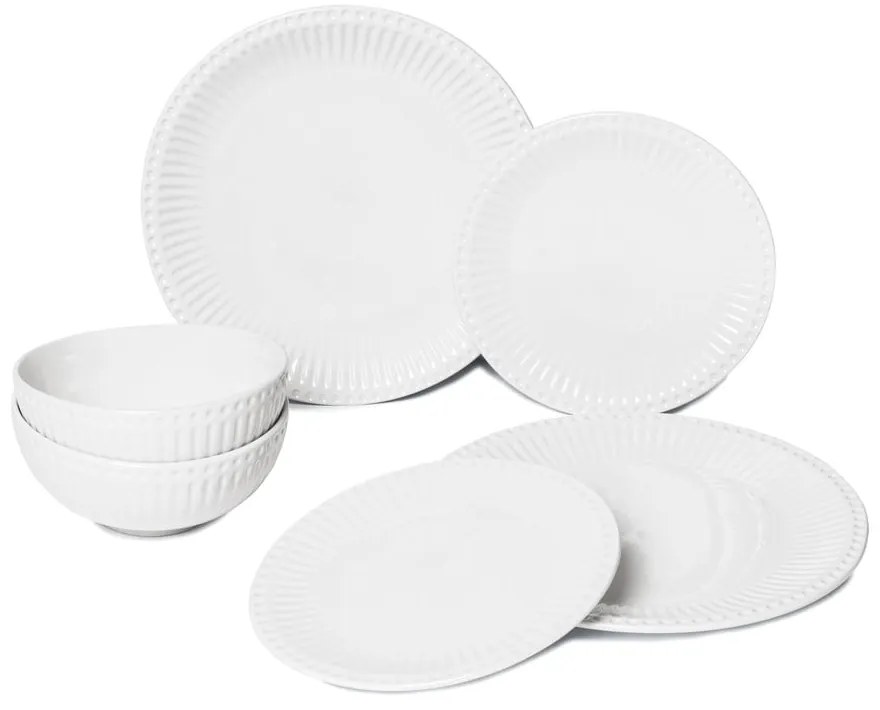 Purita 6 db-os fehér porcelán étkészlet - Bonami Essentials
