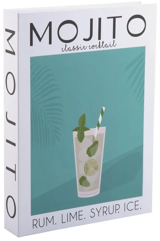 Fehér-zöld dekoratív papír tárolódoboz 18x4x25 cm Mojito – PT LIVING