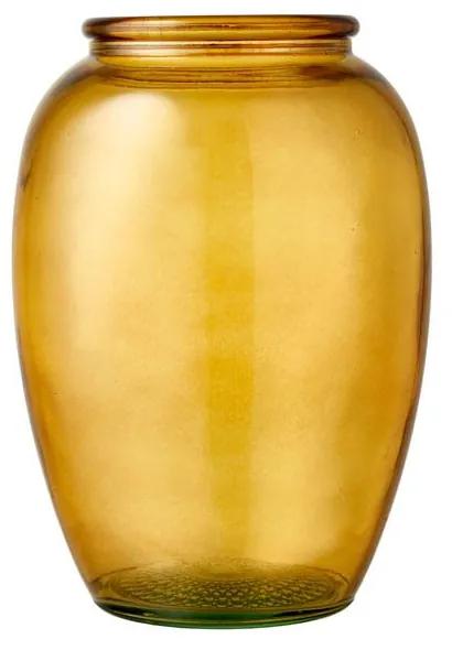Kusintha sárga üveg váza, ø 14 cm - Bitz