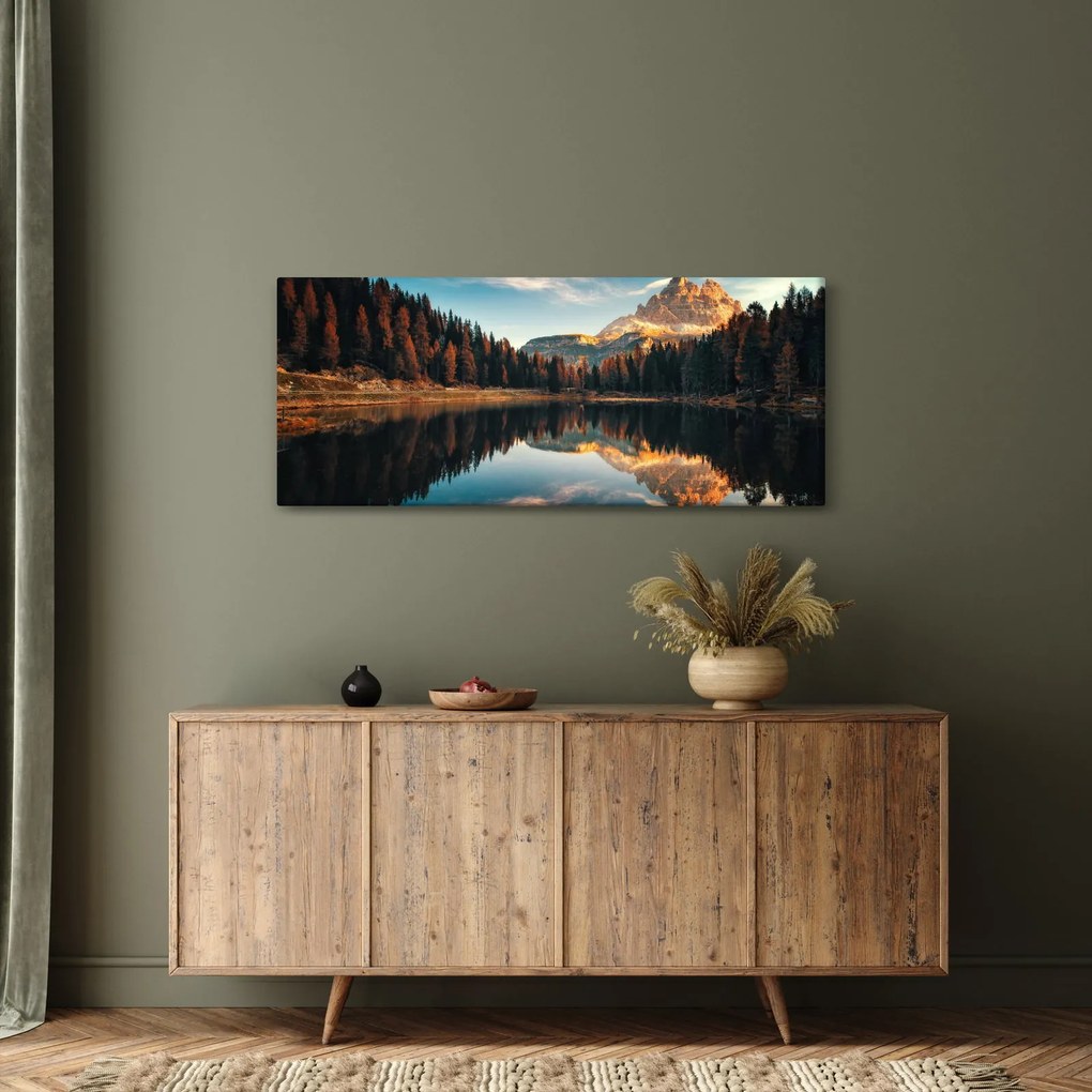Kép - alpesi, olaszország, dolomitok, Antorno (120x50 cm)