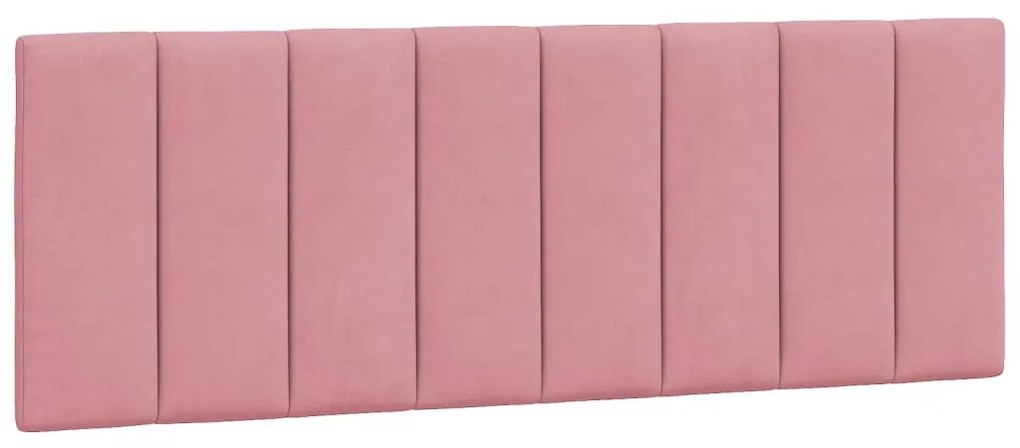 vidaXL rózsaszín bársony ágykeret LED-ekkel matrac nélkül Hanko 140 x 200 cm