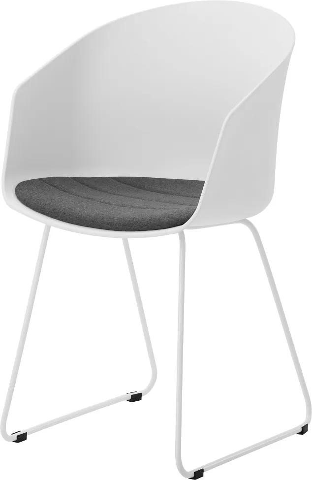 Stílusos szék Almanzo fehér / szürke - raktáron