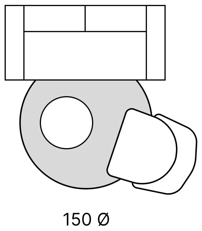 Bombay világosbarna kerek szőnyeg, ø 150 cm - House Nordic