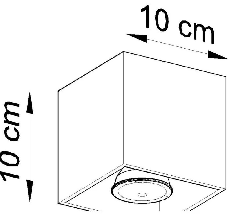 Szürke spotlámpa 10x10 cm Geo – Sollux