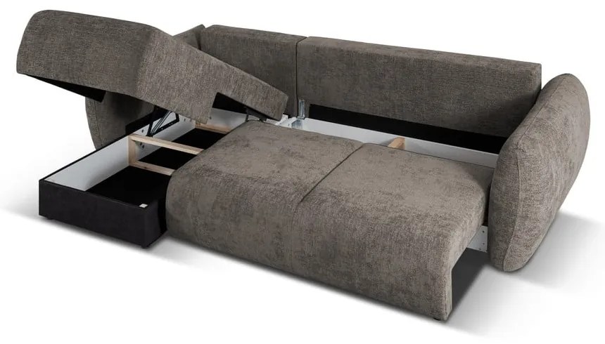 Szürke sarokkanapé (bal oldali) Matera – Cosmopolitan Design