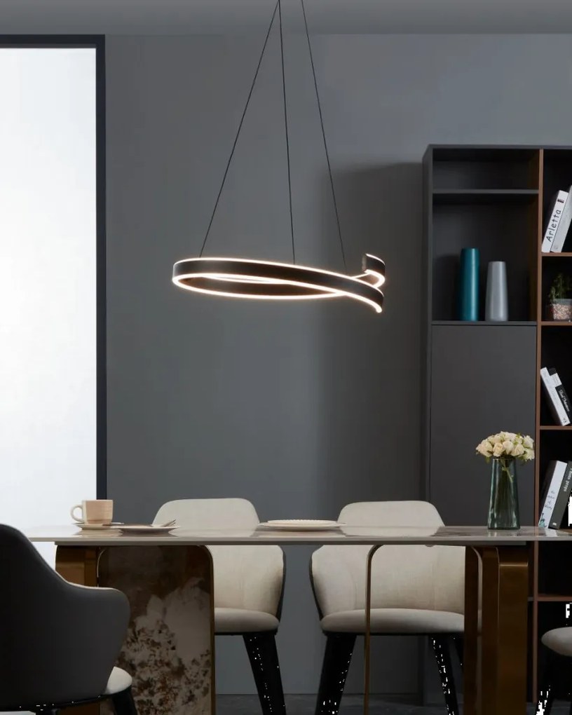EGLO 900404 ANDABAIA Modern Led Függesztett Lámpa Fehér, Fekete LED IP20