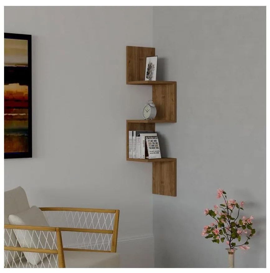 Sarokpolc ZIKZAK 105,5x25 cm barna