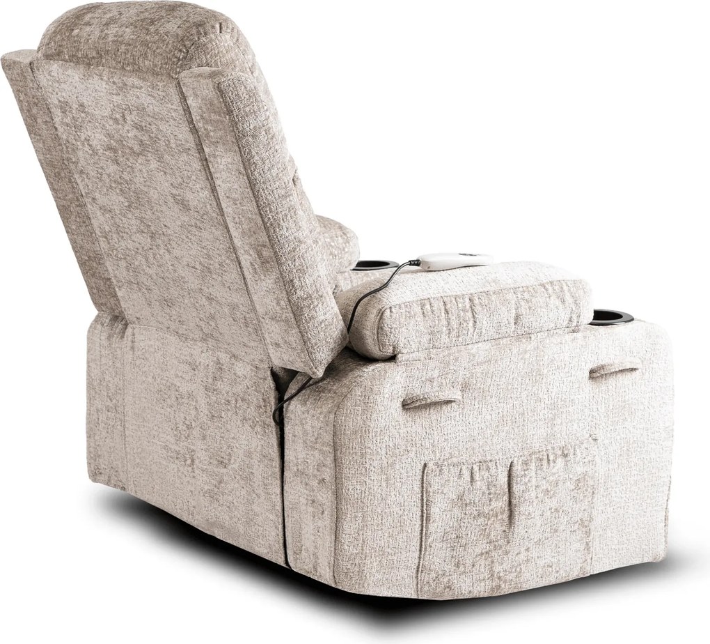 Masszázsfotel Banesto (bézs bársony) . Akció -21%. 1128929