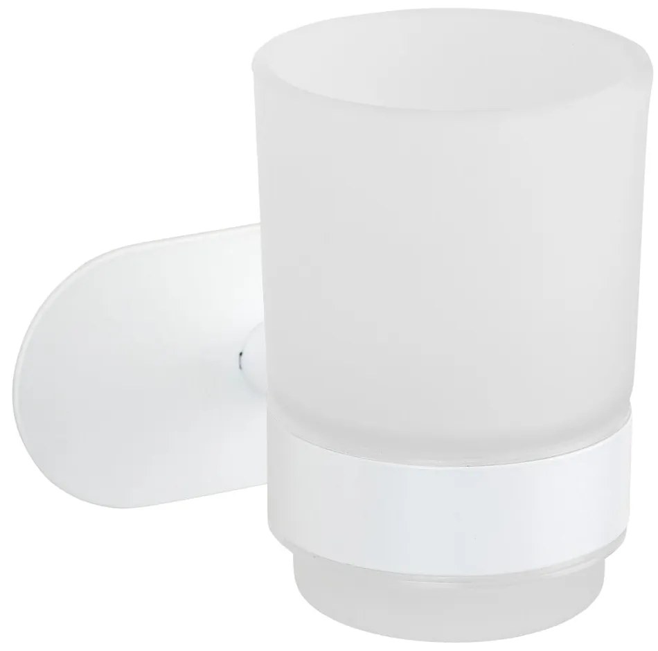 Fehér öntapadós üveg fogkefetartó pohár Orea – Wenko