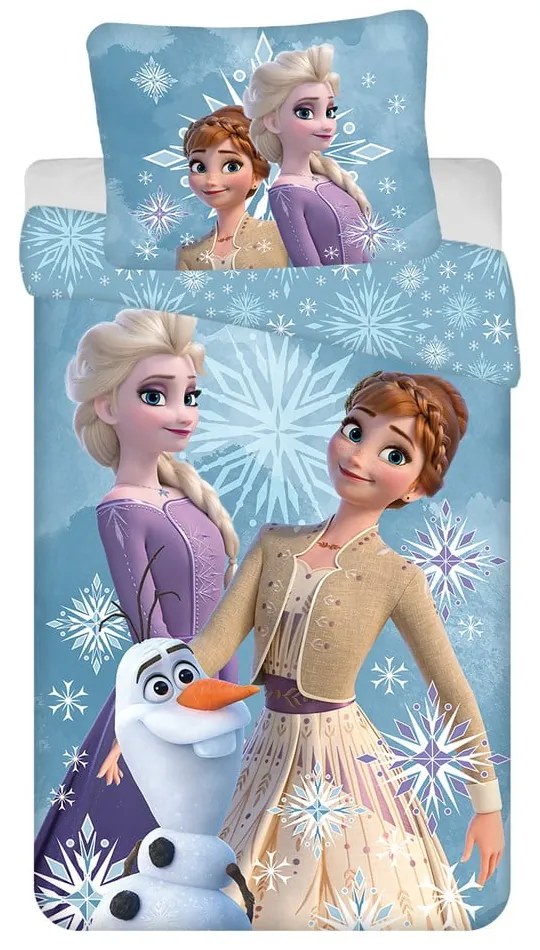 Egyszemélyes pamut gyerek ágyneműhuzat 140x200 cm Frozen – Jerry Fabrics