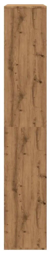kézműves tölgy színű szerelt fa térelválasztó 100x33x187,5 cm