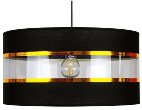 Csillár zsinóron LIND 1xE27/60W/230V fekete