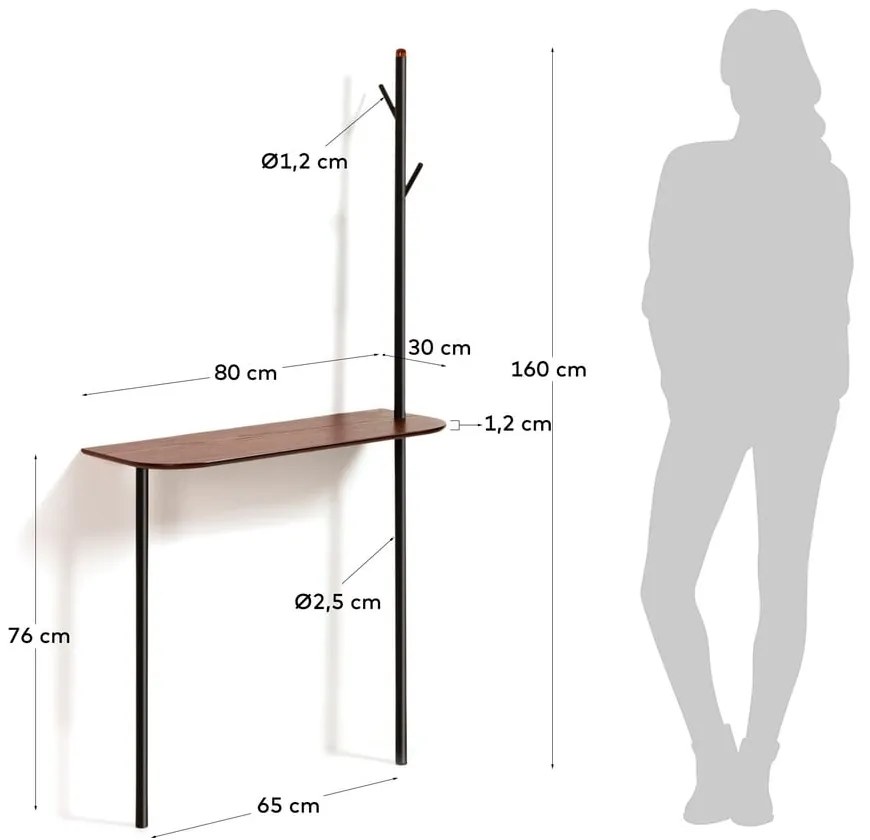 Marcolina konzolasztal fogassal, 80 x 160 cm - Kave Home