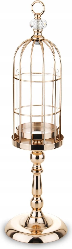 Arany kristály gyertyatartó fém üveg