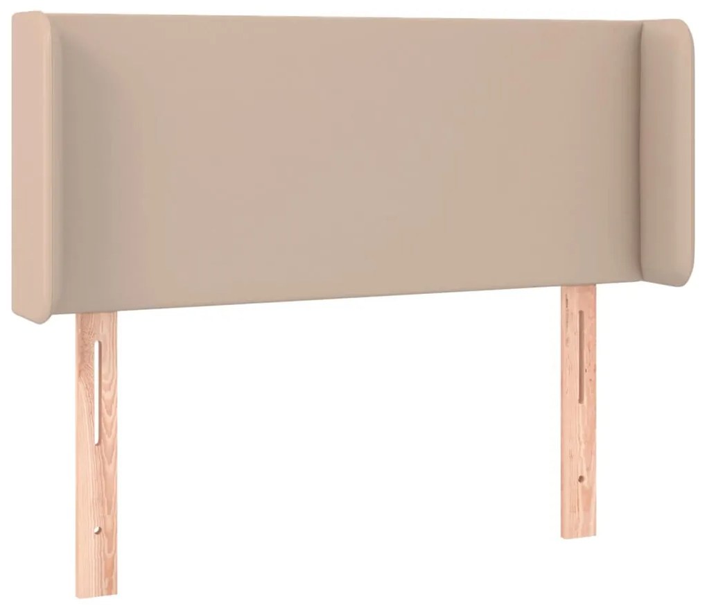 cappuccino műbőr szárnyas fejtámla 93x16x78/88 cm