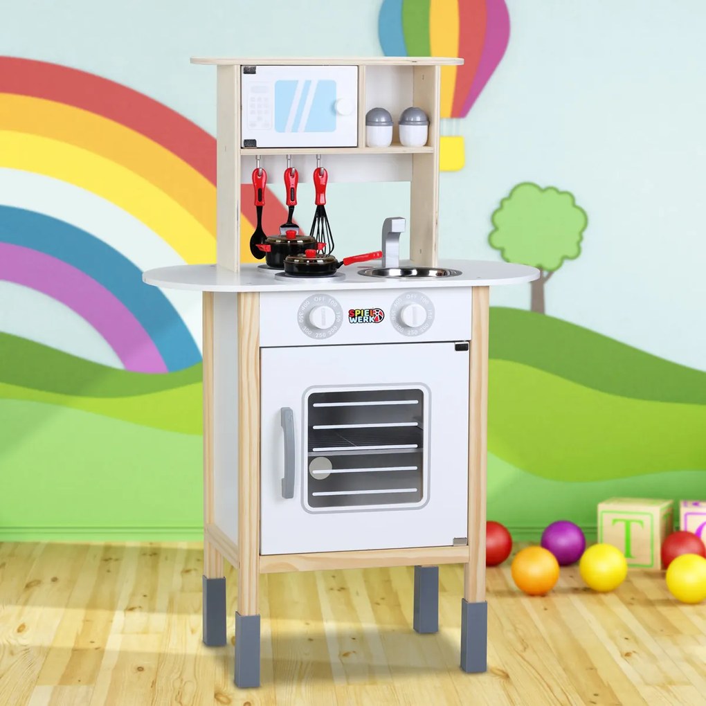 Deuba Gyerek fa játékkonyha - színes
