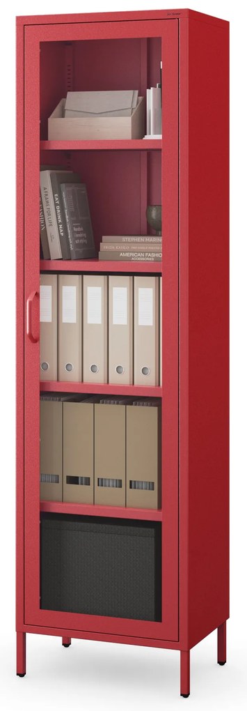 LUIGI vitrin, 500 x 1800 x 350 mm, Modern: piros