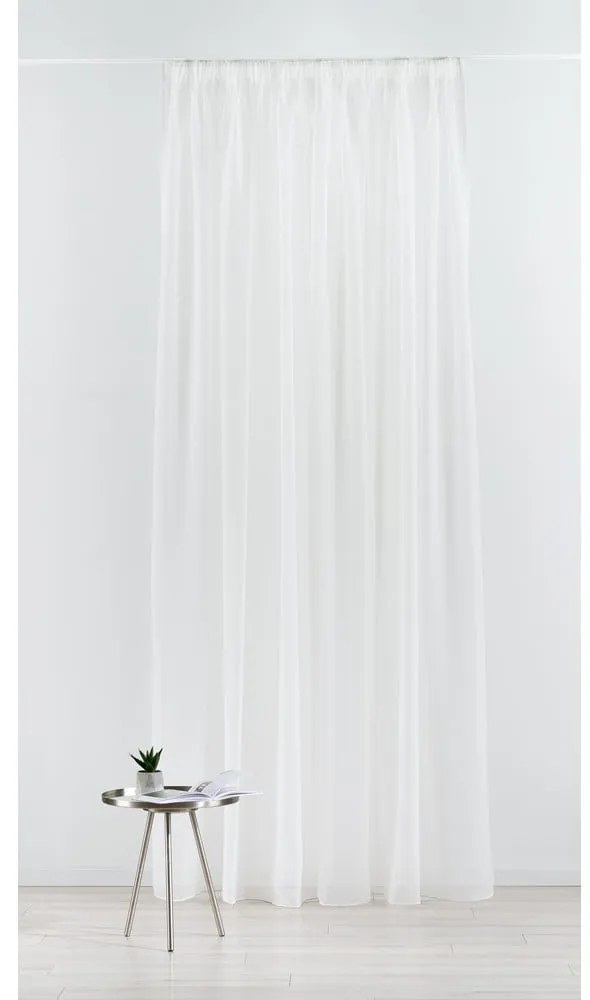 Krémszínű voile fényáteresztő függöny 300x260 cm Crush – Mendola Fabrics