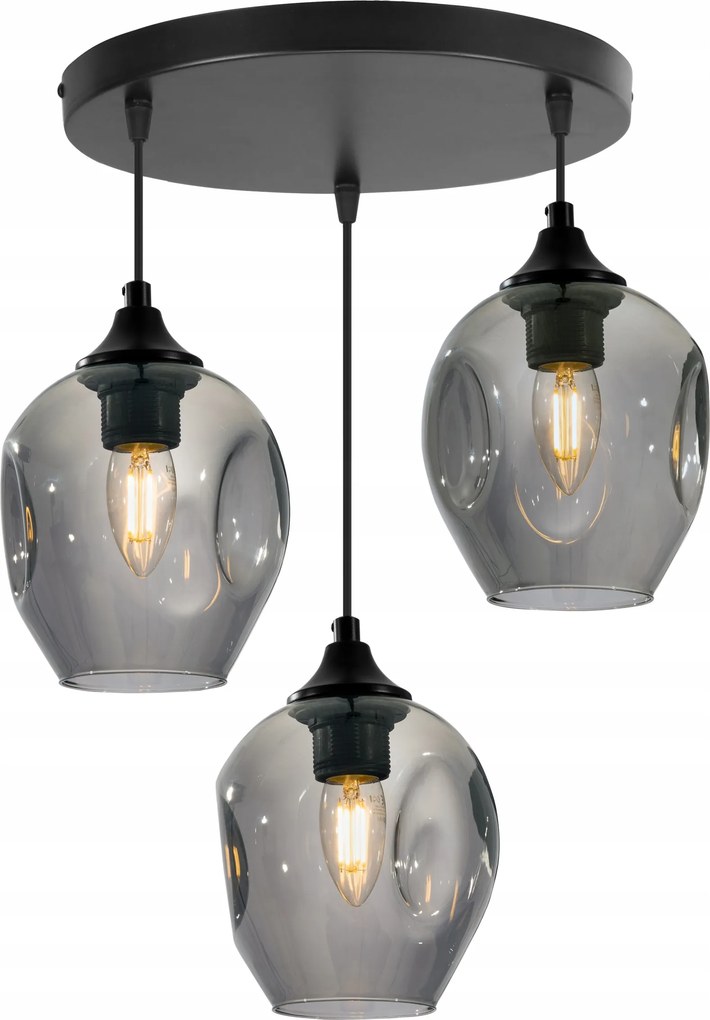 Mennyezeti Függőlámpa Hármas Üveg Csillár Konyhába Nappaliba Étkezőbe