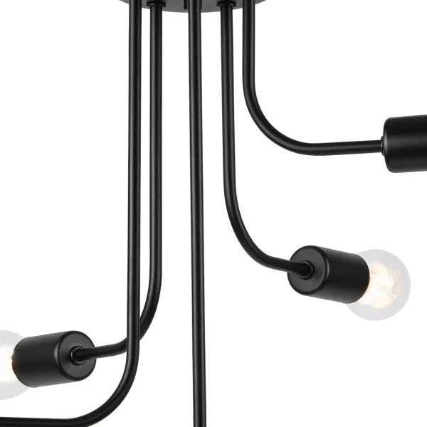 Felületre szerelhető csillár  TRINITY 5xE27/15W/230V fekete