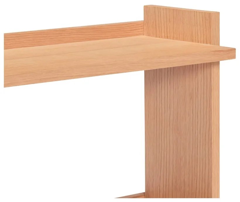 Natúr színű többszintes fali polc tölgyfa dekorral 100 cm Forma – Hübsch